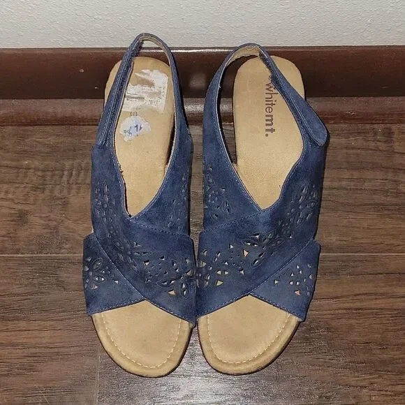 Whitemt. Blue Heels size 8.5 - Picture 3 of 6